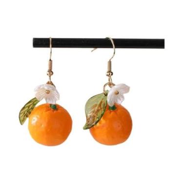 Imagem de Brincos Femininos De Moda Com Pingentes De Frutas E Folhas: Mirtilo, L