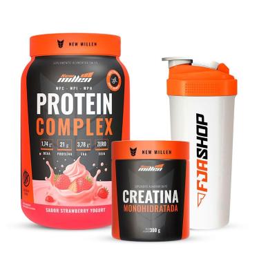 Imagem de Kit Whey Protein Complex 3W, Creatina 300g e Coqueteleira-Unissex
