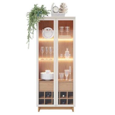 Imagem de Cristaleira Ambiente Guanabara Off White Freijó- Colibri