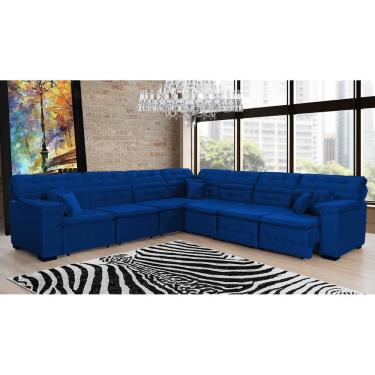 Imagem de Sofá de Canto Magno 3,32x3,77m Azul