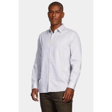 Imagem de Camisa Aramis Manga Longa Regular Maquineta Pontilhada Cinza-Masculino
