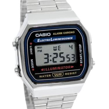 Imagem de Relógio Casio Unissex Digital Vintage Prateado A168WA-1WDF