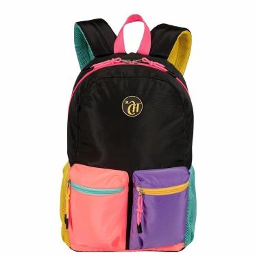 Imagem de Mochila Grande Capricho Contrast - Preto E Rosa