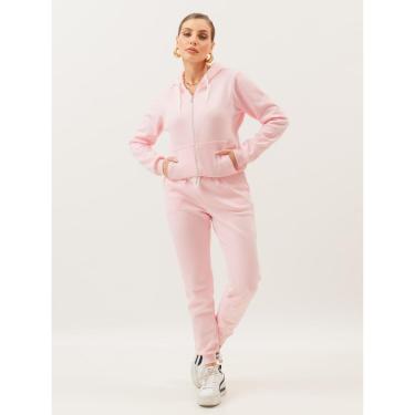 Imagem de Conjunto abrigo de Frio Outono Blusa e Calça Inverno Agasalho Touca-Feminino