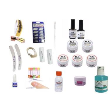 Imagem de Kit Para Manicure Unha Gel Acrigel Fibra Porcelana Reposição - Soluçõe