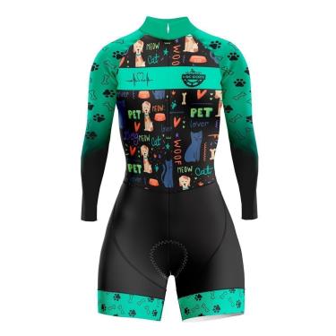 Imagem de Macaquinho Mountain Bike Feminino Manga Longa RKC CÃES-Feminino