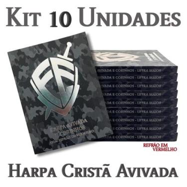 Imagem de Kit 10 unidades harpa avivada e corinhos brochura pequena letra maior 