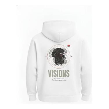 Imagem de Moletom Unissex Flanelado com Capuz e Bolso Canguru  Casaco de Frio Co