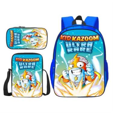 Imagem de Conjunto de mochilas escolares Kid Kazoom com bolsa de ombro e estojo 