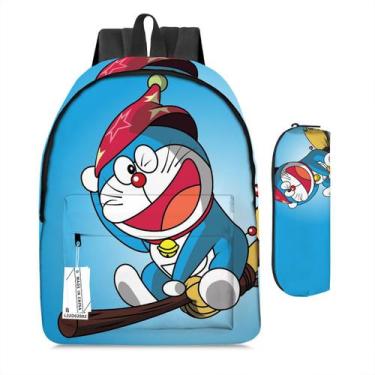 Imagem de Mochila Doraemons Cartoon Kids School Nylon, 2 unidades/conjunto - Yiw