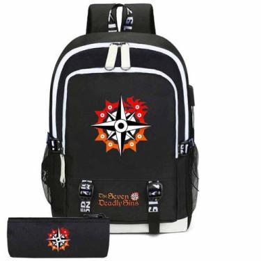 Imagem de Conjunto de mochilas escolares Sevens Deadly Sins Meliodas para crianç