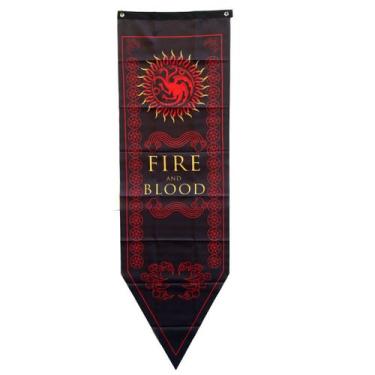 Imagem de Tapeçaria para pendurar na parede Game of Thrones Targaryens Anime - y