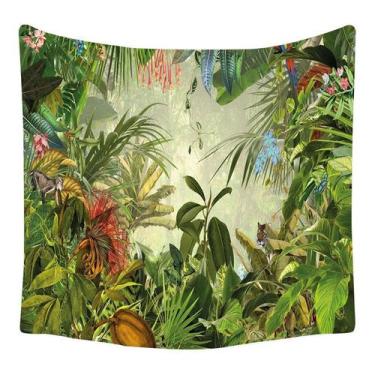 Imagem de Tapeçaria, paisagem florestal, microtecido 150x150cm para quarto - yiw