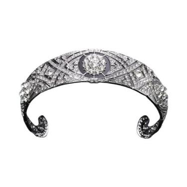 Imagem de Tiara De Luxo Feminina Com Strass E Cristais, Coroa Para Noivas, Acess