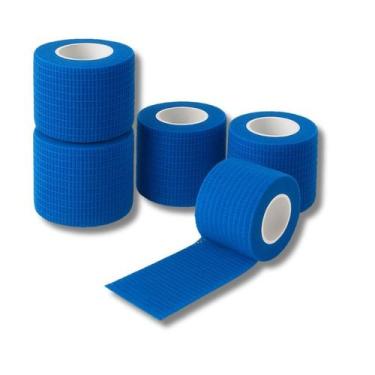 Imagem de 5 Unidades Bandagem Atadura Tam 5cmx4,5m Elastica Flexivel Hopeer - Az