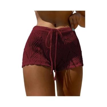 Imagem de Poliéster100.00% Biquíni de malha com cordão oco e cintura aberta bloq