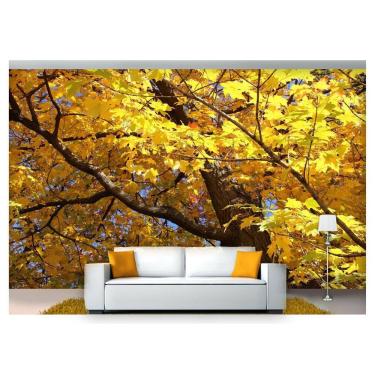 Imagem de Papel De Parede Floresta Natureza Árvores 3D 3M² Xna203