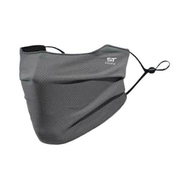 Imagem de Máscara Facial De Seda Gelada Respirável Com Proteção UV, Lavável E Re