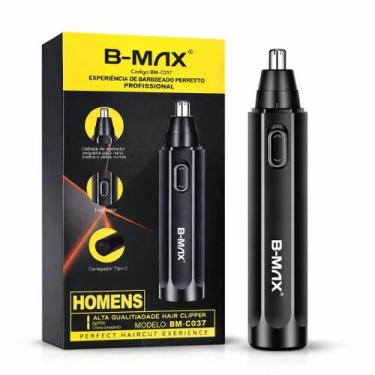 Imagem de Aparador De Pelos Nariz Orelha Profissional Sem Fio B-max, Preto, 127/