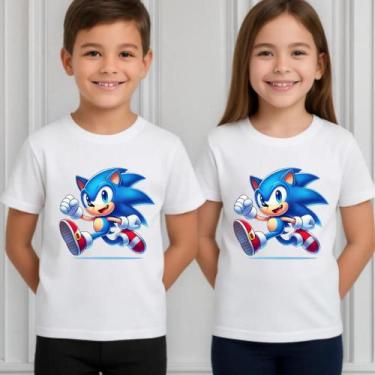 Imagem de Camiseta Infantil Do Sonic Personalizada Tecido 30,1 - Hard Seven, Bra