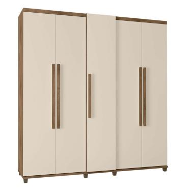 Imagem de Guarda-roupa Casal Munique 5 Portas Freijó Com Off White - Rv Móveis
