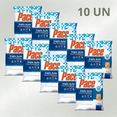 Imagem de Kit 10 Cloro Pace Tripla Ação 200g Pastilha Estabilizada