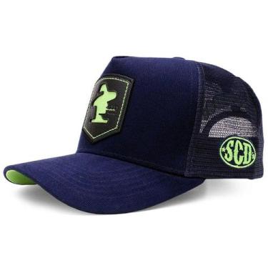 Imagem de Boné Sacudido's - Marinho - Verde Neon - Sacudidos