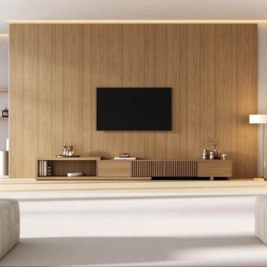 Imagem de Rack Extensível com Painel para Tv até 86 Polegadas 250cmx400cm Ripado