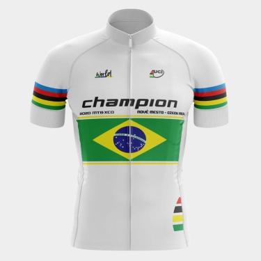Imagem de Camisa Premium de Ciclismo Masculina Manga Curta Proteção Uv Respirável-Masculino