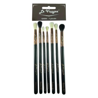 Imagem de Kit 7 Pinceis Gama (1, 2, 3, 4, 5, 6 E 7) Para Esfumar Côncavo - Le Vangee