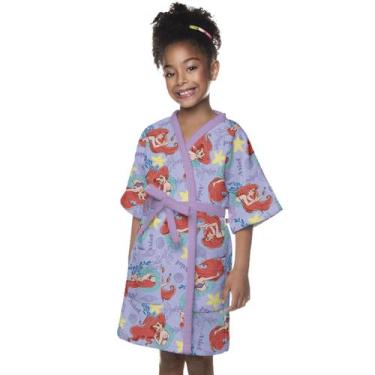Imagem de Roupão Aveludado Infantil Quimono Personagens Lepper, Lilás, P