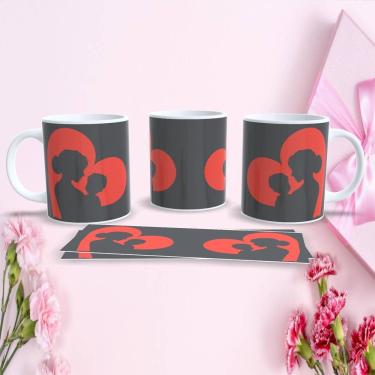 Imagem de Caneca de Porcelana 325ML Mães Estampa 1 para Presente Dia das Mães Decorada Uso em micro-ondas Outras Marcas