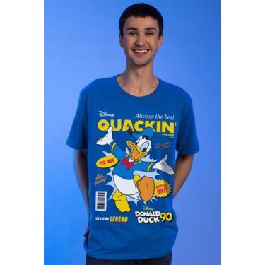 Imagem de Camiseta Disney Pato Donald Quackin - BANDUP, G, Azul Skyline