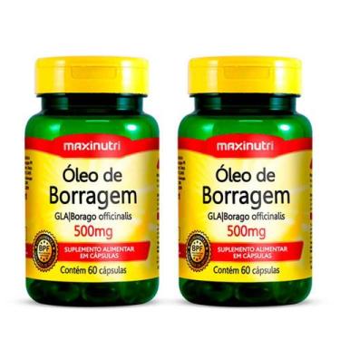 Imagem de Kit 02 Óleo de Borragem 500mg com 60 Capsulas Maxinutri