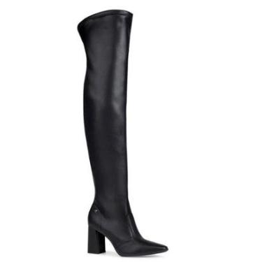 Imagem de Bota Over The Knee Com Salto J1354 Feminina - Preta-Feminino
