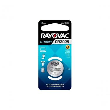 Imagem de Bateria de Lítio Rayovac CR2025 3V para Dispositivos Eletrônicos Como Relógios, Controles Remotos e Chaves Eletrônicas