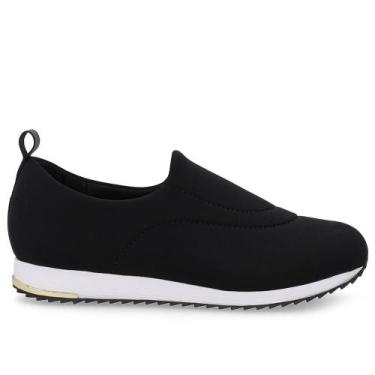 Imagem de Tenis usaflex slip on elastano ref ud21001 feminino, 38, Preto