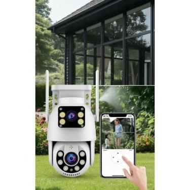 Imagem de Câmera Segurança Dupla Lente HD WiFi Externa/Interna PTZ IP - Congratu