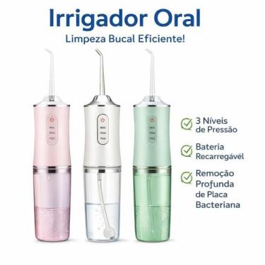 Imagem de Irrigador Dental Jato de Água Higiene Bucal Completa - Irrigador Oral