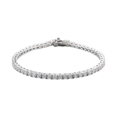 Imagem de Pulseira Tennis Feminina De Prata Esterlina 925 Com Zircônia Cúbica 5A