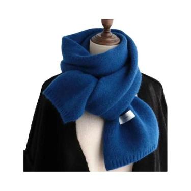 Imagem de Cachecol Feminino De Lã Tricotado Grosso E Quente, Moda Coreana Outono