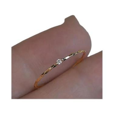 Imagem de Anel De Noivado Minimalista Feminino Em Prata Esterlina 925 Com Design