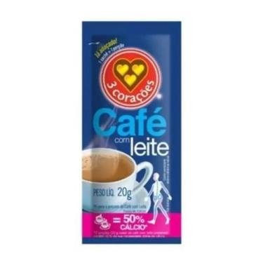 Imagem de Café com Leite  3 Corações 20g Sachê - Pacote com 25 Unidades