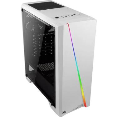 Imagem de Gabinete Gamer Mid Tower RGB Cylon Branco AEROCOOL, RGB CYLON