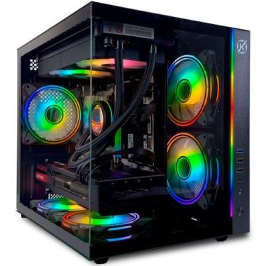 Imagem de Gabinete gamer micro atx sem fan sem fonte kalkan midgard rgb preto kl