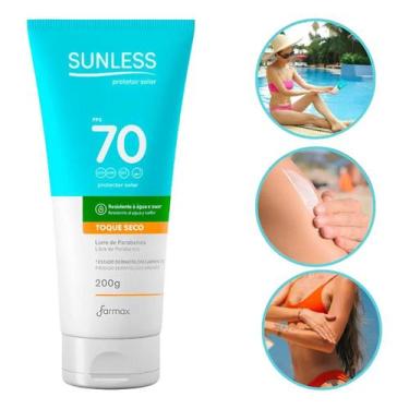 Imagem de Protetor Solar Sunless Toque Seco Fps70 200g - FARMAX