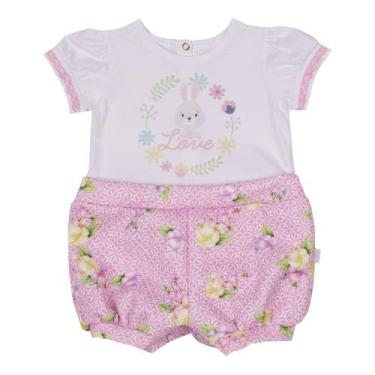 Imagem de Macacão Curto Verão Moda Bebe Menina Le Bhua / Paraíso 438, G ( 9 - 12