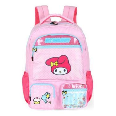 Imagem de Mochila De Costas Juvenil Original My Melody E Cinnamoroll, Rosa