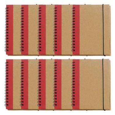 Imagem de Kit 10x Caderneta de Anotações Ecológica 10x14cm 60 Folhas Sem Pauta V