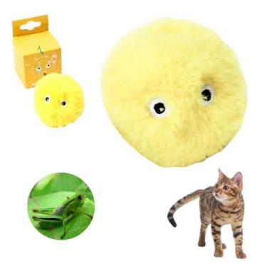 Imagem de Brinquedo Para Gato Bola Pelúcia Interativo Com Som e Catnip - Elo, Am